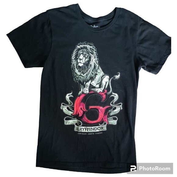Harry Potter Gryffindor T-shirt Size Small Black Red - Picture 1 of 5